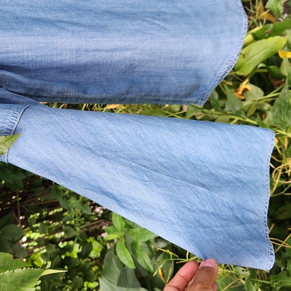 Banana Republic, Jean Cotton Fall, Casual Boyfriend Fit, Button-Up Shirt Flared - Picture 3 of 6